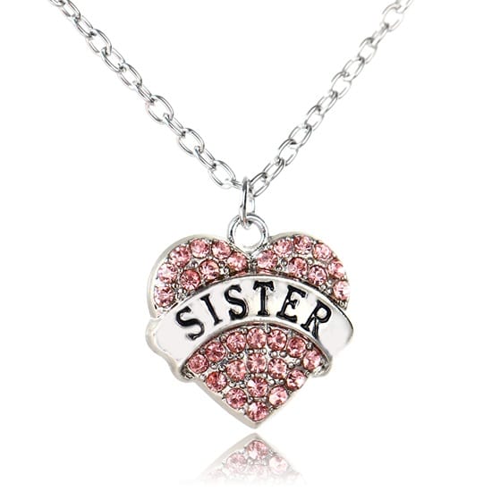 Pastel Pink Sister Necklace