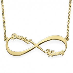 Infinity Name Necklace in 24kt Gold Plating