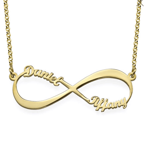 Infinity Name Necklace in 24kt Gold Plating