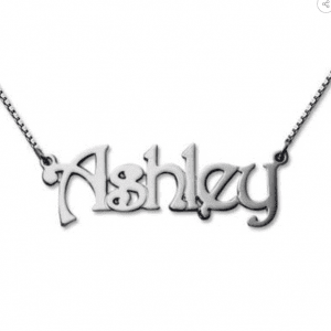 Sterling Silver Name Necklace with Box Chain