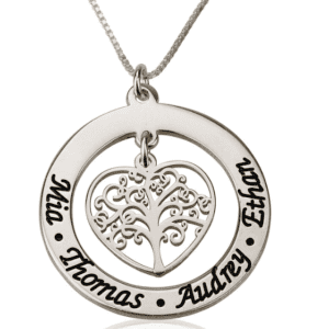 Sterling Silver Family Tree Necklace