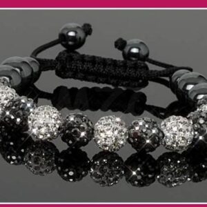 Black & White Shamballa Bracelet