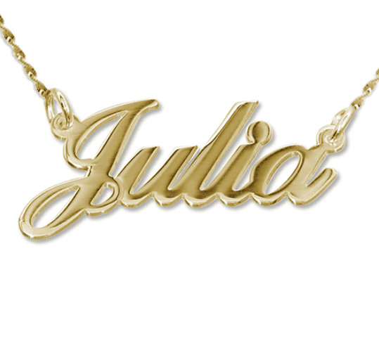 14k Solid Gold Classic Name Necklace