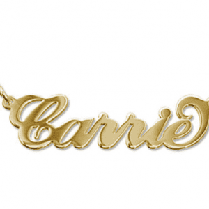 Personalised 14k Solid Gold Carrie Name Necklace