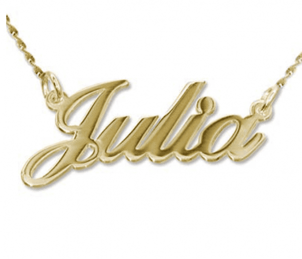 Personalised Classic Name Necklace in 24k Gold Plating