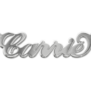 Sterling Silver "Carrie" Style Name Necklace