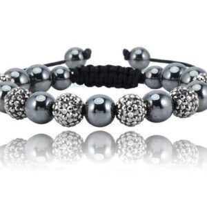 Black & Silver Shamballa Bracelet