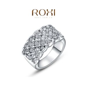 Platinum Plated Clear Crystal Ring