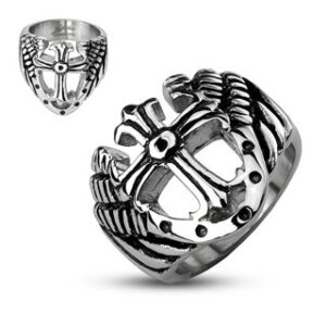 ROYAL CROSS SHIELD BAND RING