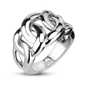 Stainless Steel Ring with Eternal Link