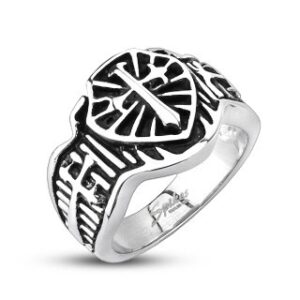 Knight Cross Shield Cast Ring