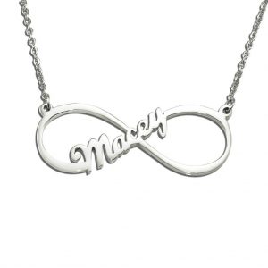 Single Infinity Name Necklace - Solid Silver