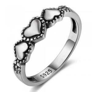 Vintage 925 Sterling Silver Heart Ring