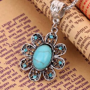 Turquoise Flower Necklace