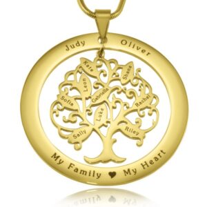 Tree of My Life Necklace Washer - Gold
