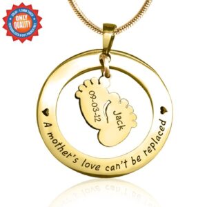 Cant Be Replaced Necklace - Single Feet 18mm - Gold
