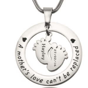 Cant Be Replaced Necklace - Single Feet 18mm - Silver
