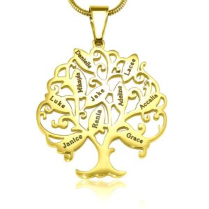 Tree of My Life Necklace - Gold