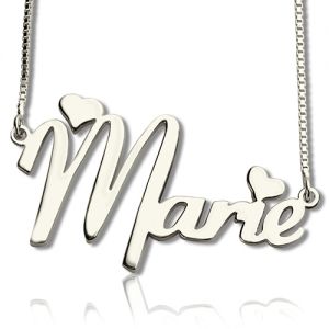 Personalised Cute Platinum Plated Name Necklace