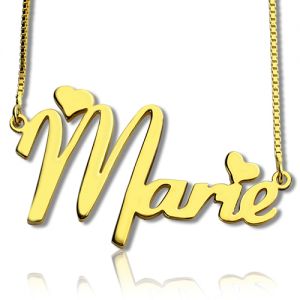 Gold Plated Cute Name Necklace