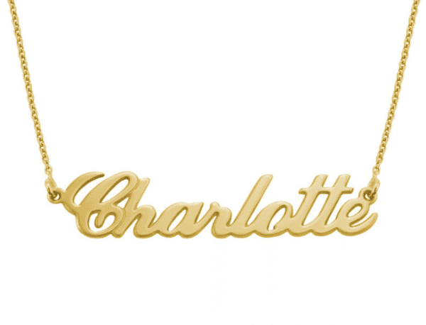 24k Gold-Plated Silver Carrie Name Necklace