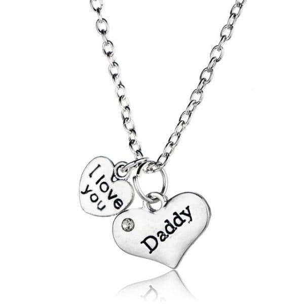 I Love You Daddy Diamante Necklace