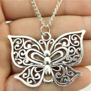 Large Butterfly Necklace with 70cm Chain