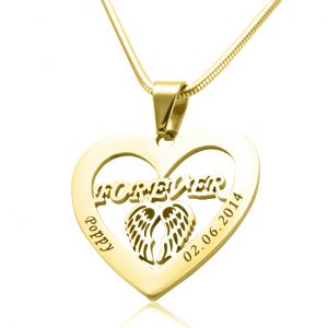 Angel in My Heart Necklace - Gold