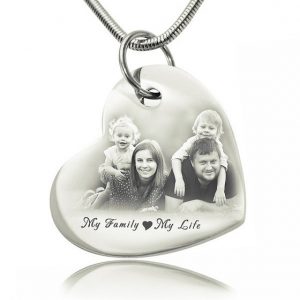 In My Heart Photo Necklace - Silver