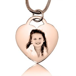 Forever in My Heart Photo Necklace - Rose Gold