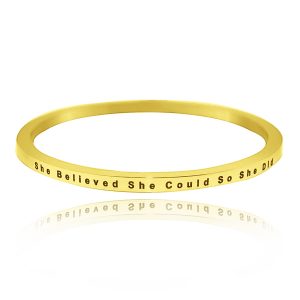 Gold Bangle with your own message