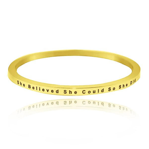 Gold Bangle with your own message