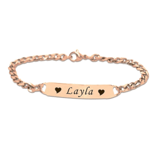 Personalised Heart Bracelet - Rose Gold
