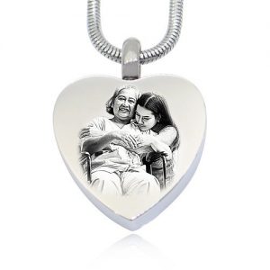 Heart Photo Canister - Silver