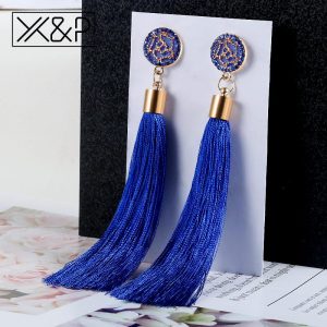 Bohemian Crystal Tassel Earrings