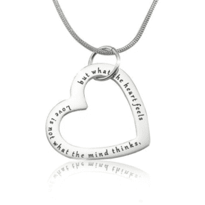Always in My Heart Necklace - Silver (your own words)