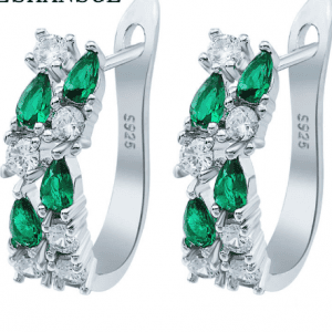 Luxury 925 Sterling Sliver Stud Earrings with CZ Zircon
