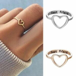 Silver Heart Ring - Best Friend