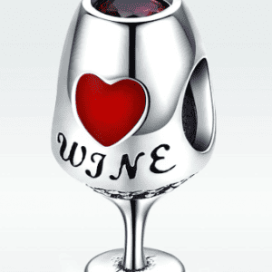 Silver Wine Glass Charm