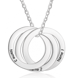 Stainless Steel 3 Russian Ring Necklace