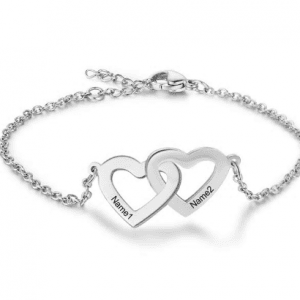 Personalised Intertwined Heart Bracelet