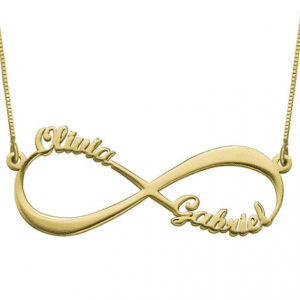 Infinity Name Necklace in 14K Solid Gold