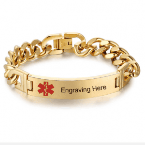 Gold Plated Medical Bracelet