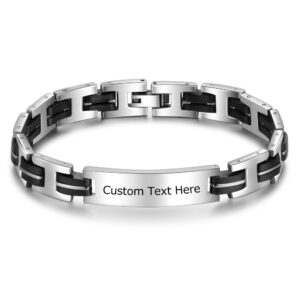 Personalised Men's Titanium Bracelet