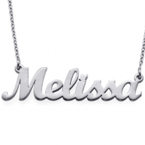 Sterling Silver Script Name Necklace