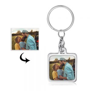 Photo Tag Key Chain With Engraving Stainless Steel