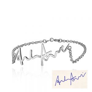 Sterling Silver Personalised Signature Bracelet