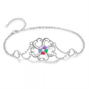Engraved Five Heart Bracelet