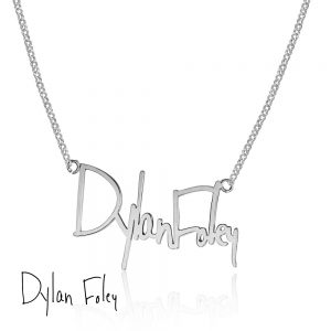 Custom Necklace with Your Own Signature in Sterling Silver