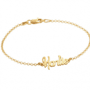 Tiny Bracelet with name in Gold Plating